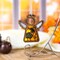 3.5" (H) Festive Pumpkin Ornament - Handcrafted in Texas - Mother's Angels® Christmas Angel Wings Figurine